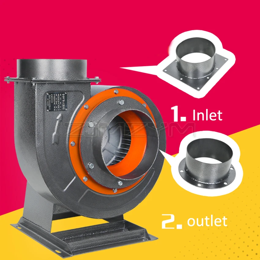 

3000W High Pressure 25CM Diameter Duct Large Air Volume Industrial Heat Proof Centrifugal Fan Blower Smoke Exhaust 380V/220V