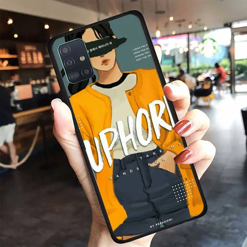 

pepakomi Bts Perfect black Phone Case For Samsung A6 A7 A8 A10 A11 A20 A21 A30 A31 A40 A50 A70 A80 A91 Plus S E Cover