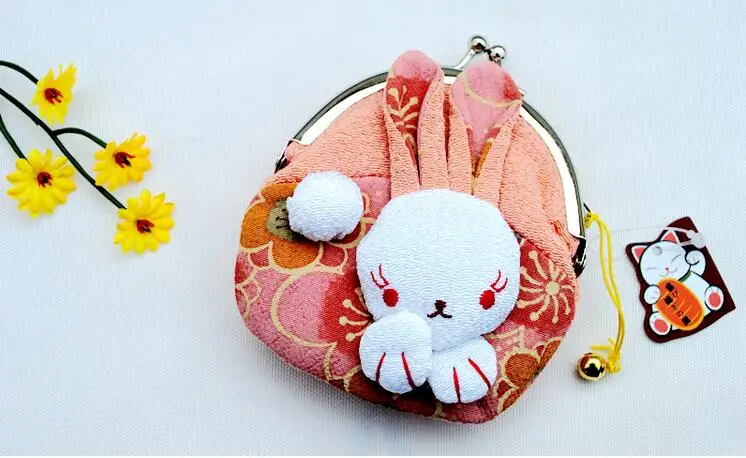 Оригинальная японская шелковая ткань Kawaii Cartoon Kimono Lucky rabbit различные изображения
