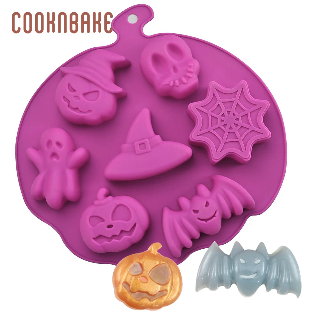 

COOKNBAKE Хэллоуин Тыква конфеты формы практические творческие SiliconeCake штамповый шоколад клейкий формы Кухня "сделай сам" для печенья