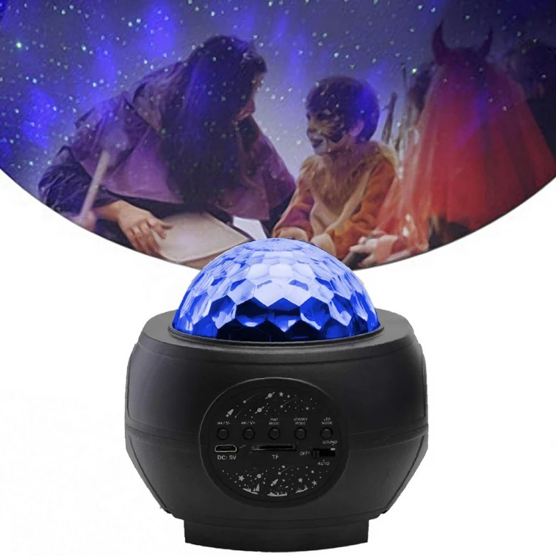 

Led Music Starry Sky Projector Lamp/USB Cable LED Bluetooth Voice Control Laser Laser Light Sky Star Water Pattern Flame