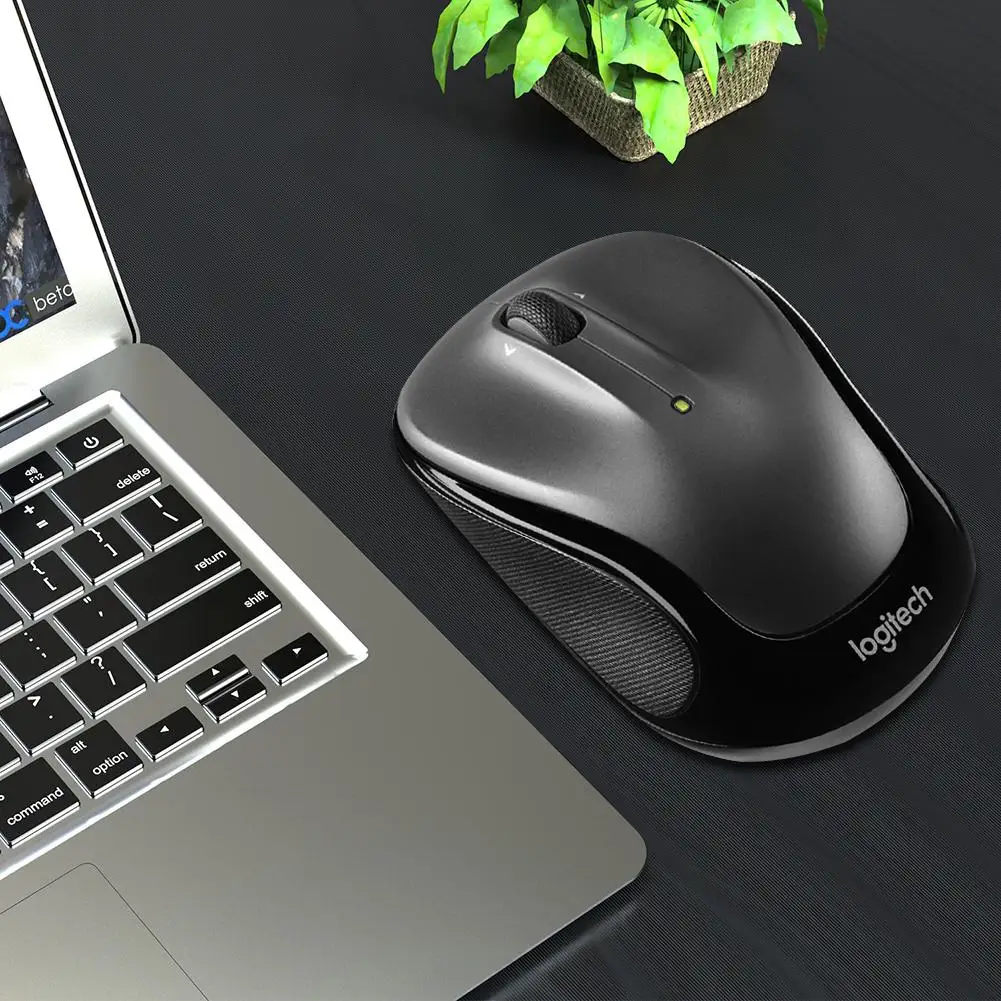 Logitech M325 M235 3 Buttons USB Wireless Mouse 1000 DPI 2.4G Unifying Receiver Mice Contour Shape And Texture Rubber Grip