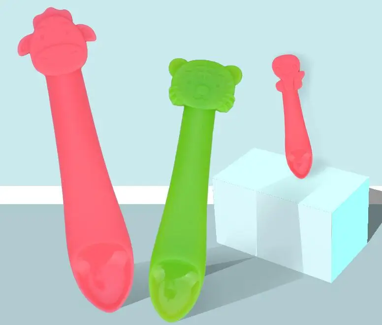 

Baby Soft Silicone Spoon Candy Color Temperature Sensing Spoon Zodiac Signs Children Food Baby Feeding Tools Hot Sale