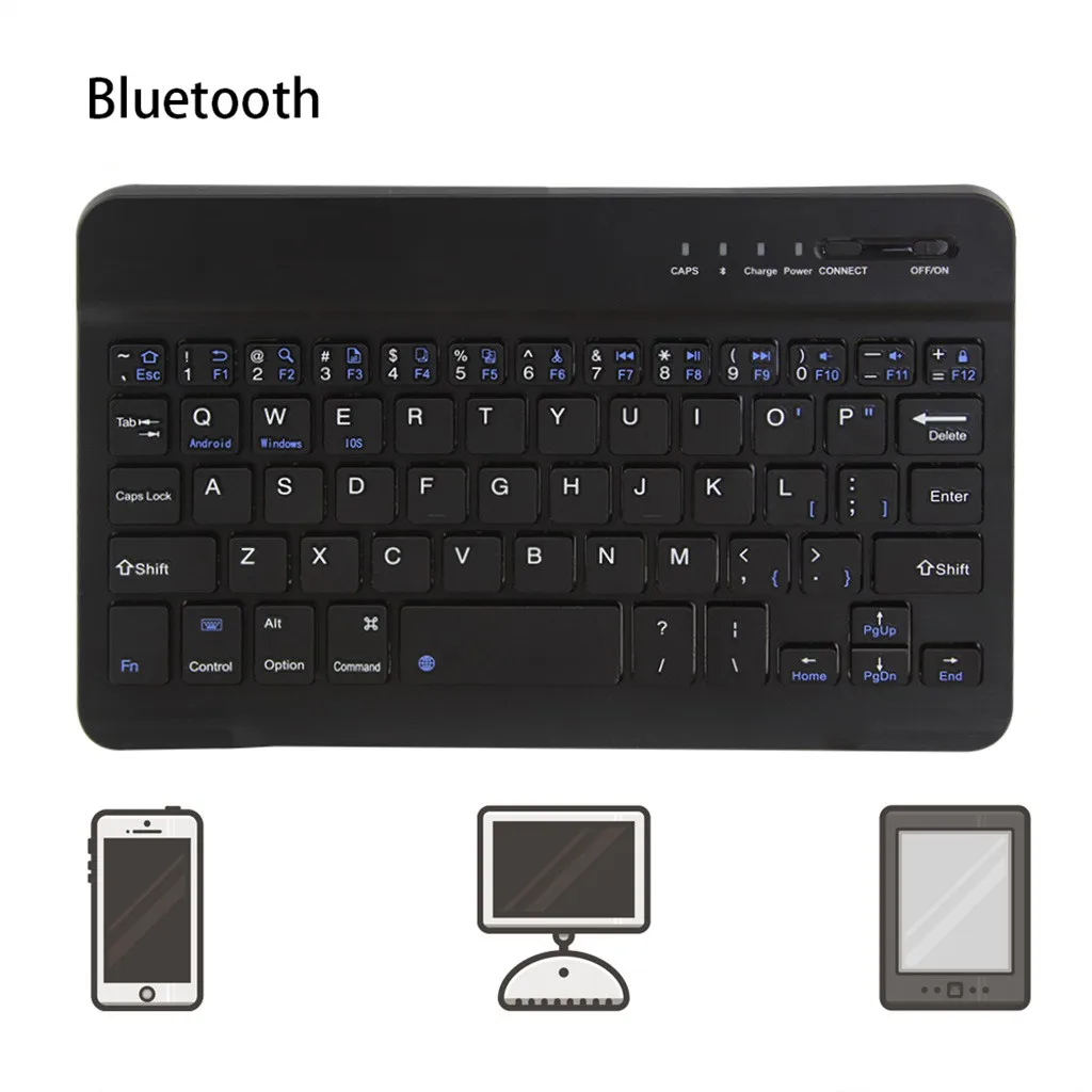 Мини Портативная тонкая беспроводная Bluetooth-клавиатура для iPad iMac телефона