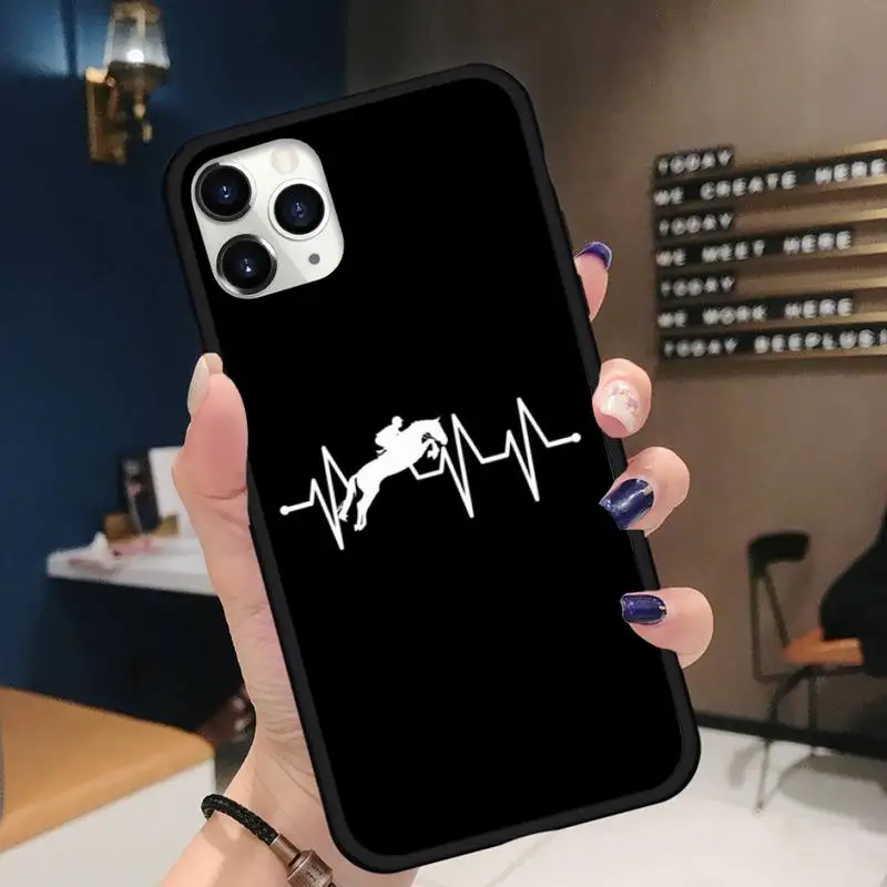 

Horse Pony Horse Heartbeat Phone Case for iPhone 11 12 pro XS MAX 8 7 6 6S Plus X 5S SE 2020 XR mini Funda
