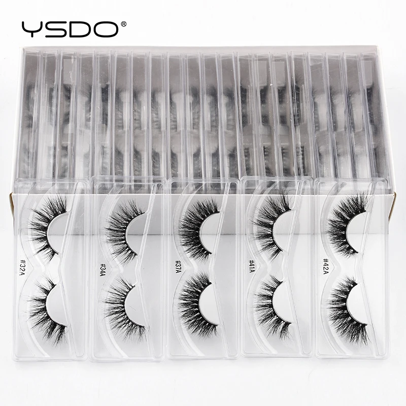 

YSDO Wholesale Mink Eyelashes 3D False lashes Thick Crisscross Makeup Eyelash Extension Natural Volume Soft Fake Eye Lashes