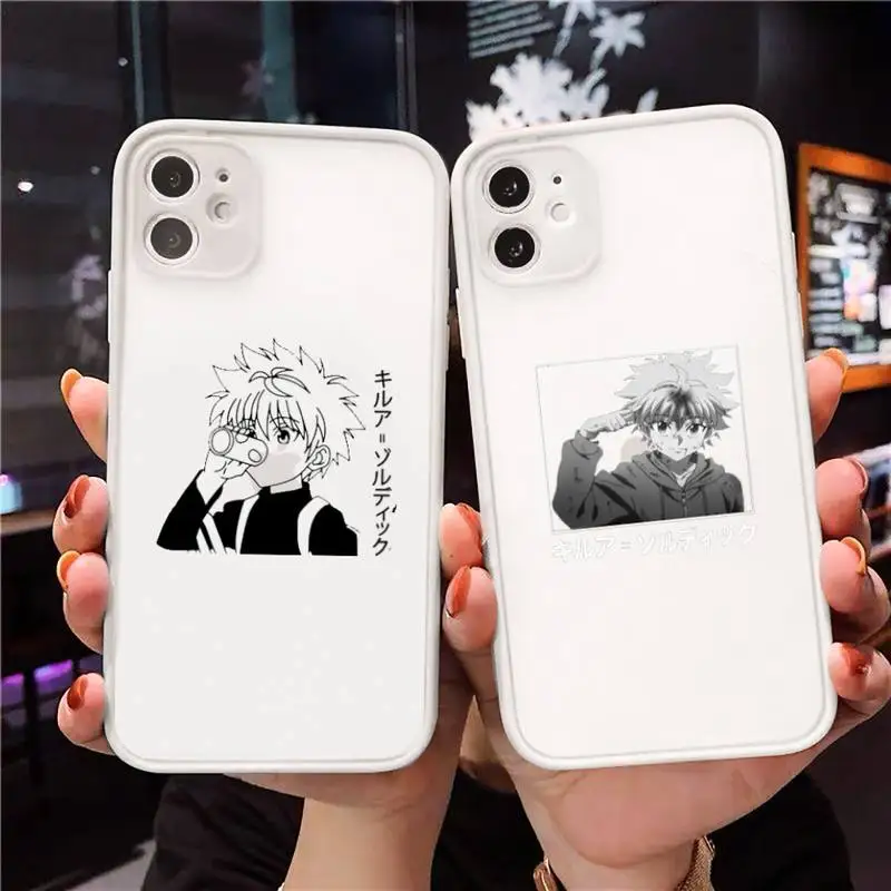 

hunter x hunter Phone Case Clear matte transparent For white iPhone 7 8 x xs xr 11 12 pro plus max mini Funda