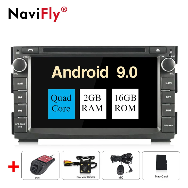 px30 NaviFly Android9.0 OctaCore 4 Гб ОЗУ 64 Гб ПЗУ 2din Автомобильная магнитола для KIA Venga Автомобильный мультимедийный плеер gps dvd-плеер wifi DVR - Цвет: px30