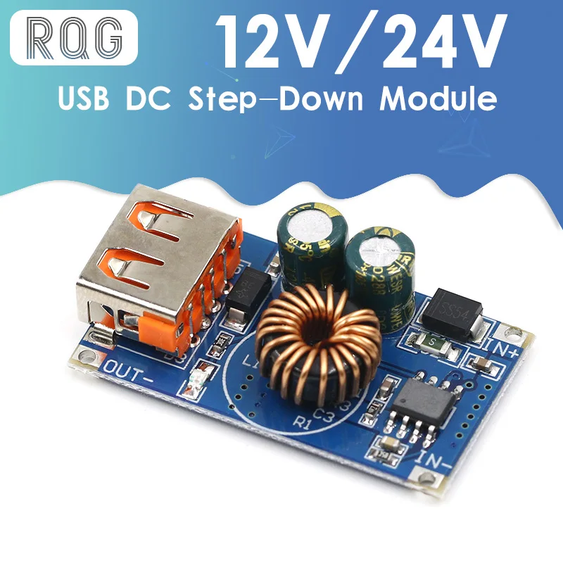 USB DC понижающий модуль 12 В 24 к QC2.0 QC3.0 быстрая зарядка мобильный телефон зарядная