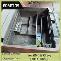 for gmc sierra 1500 and chevy silverado 1500 2014 2018 center console organizer armrest storage box car accessory armrest box