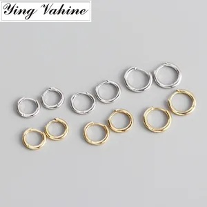 Женские Классические круглые серьги-кольца ying Vahine из стерлингового серебра 100% пробы