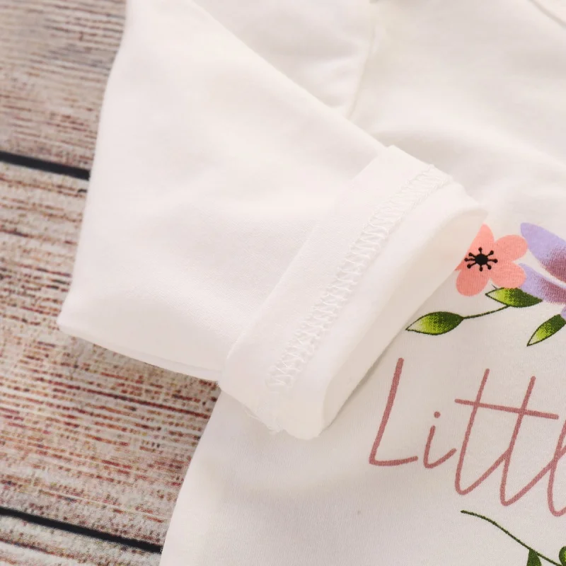 Весенний комбинезон из 3 предметов для маленьких девочек 0-18 месяцев Мягкий с