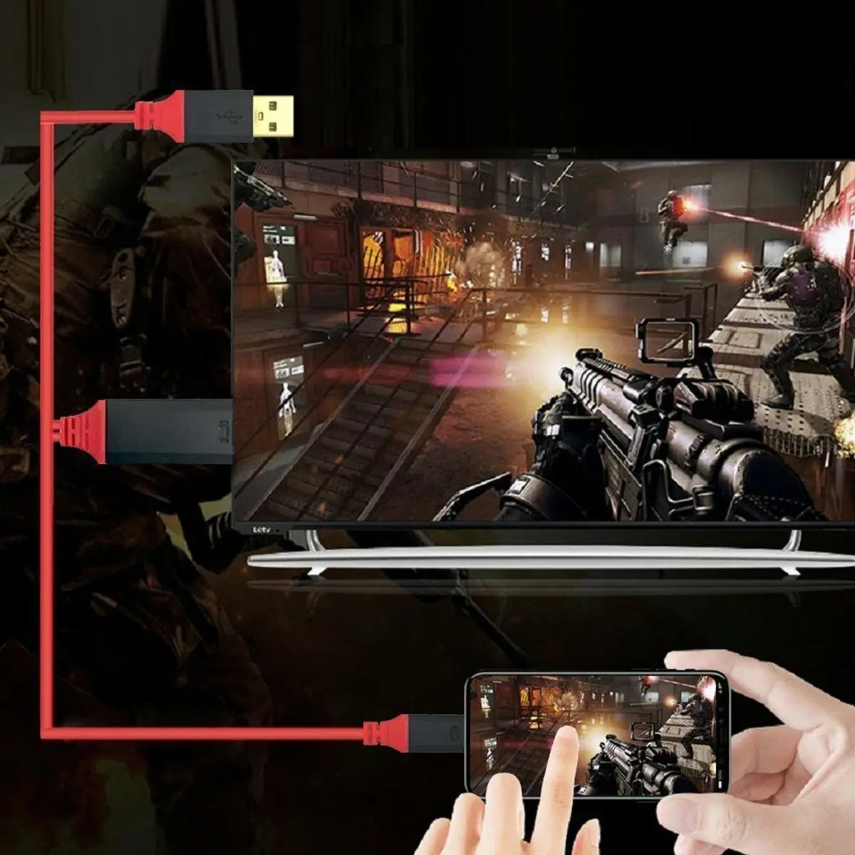 USB 3,1 type C к HDMI 2 м Кабель-адаптер конвертер Ultra HD 1080P 4k зарядка HDTV Видео кабель для samsung S8 S9 huawei P10 Plus