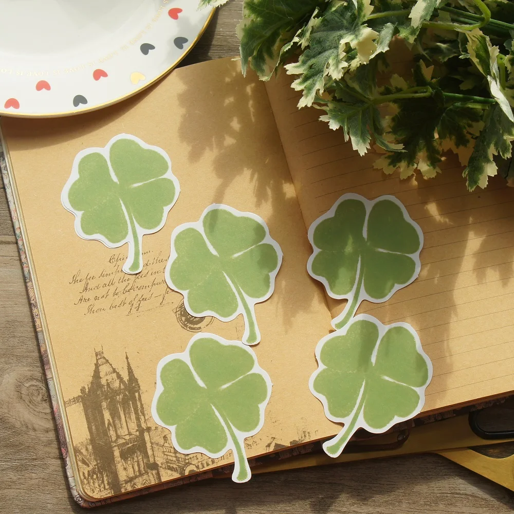 30 шт Сделай Сам Зеленый Клевер дизайнерская бумага как креативное ремесло фон