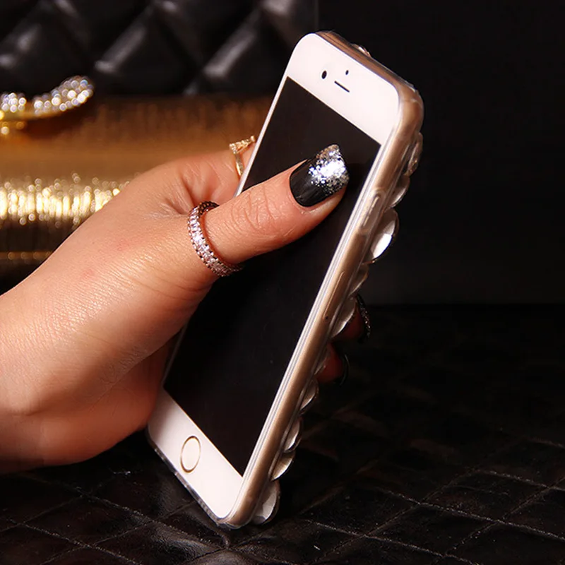 

Mobile Phone Case Rhinestone Luxury For Iphone 11 Pro Xs Max X Xr 7 8 6 6s Plus Protective Cover Silicone Drop
