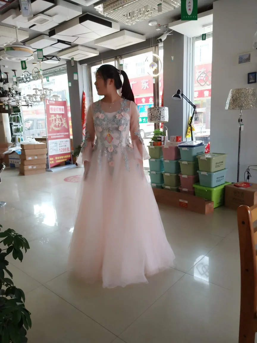 Вечернее платье с длинным рукавом длинное вечернее бусинами 2020|evening dress ball gown|bridal