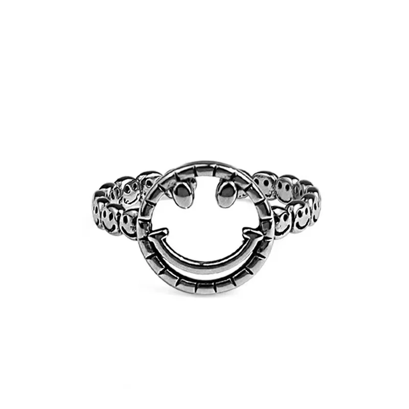 

2021 Fashion Jewelry Creativity Bague Femme Hip Hop Smiley Mood Ring Vintage Ringen Voor Vrouwen Rings For Women