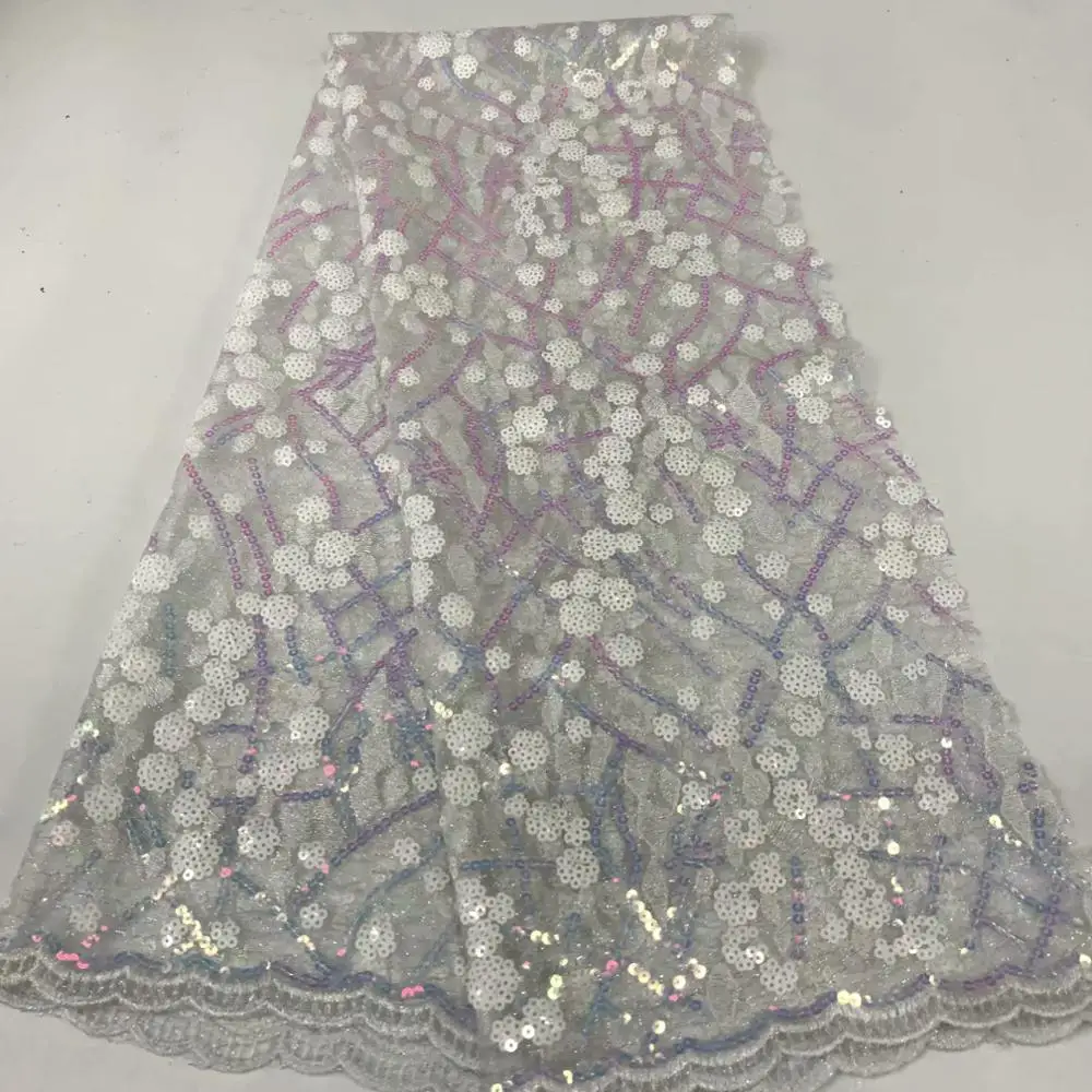 Красивый мэй красный цвет клееная ткань с блестящим кружевом и блестками для