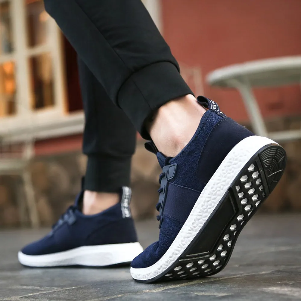 2019 мужские кроссовки модные одноцветные с дышащей сеткой перекрестной шнуровкой