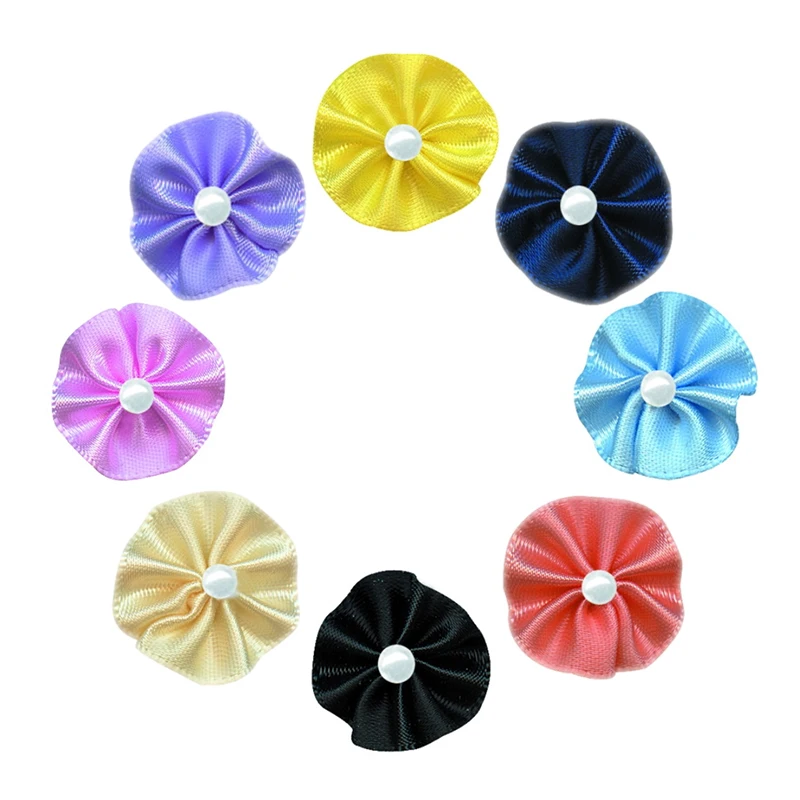 

Satin Ribbon Flowers Bow DIY Craft Wedding Party Decor Gift Packing Bowknots Sewing Headwear Newborn Accessories Appliques