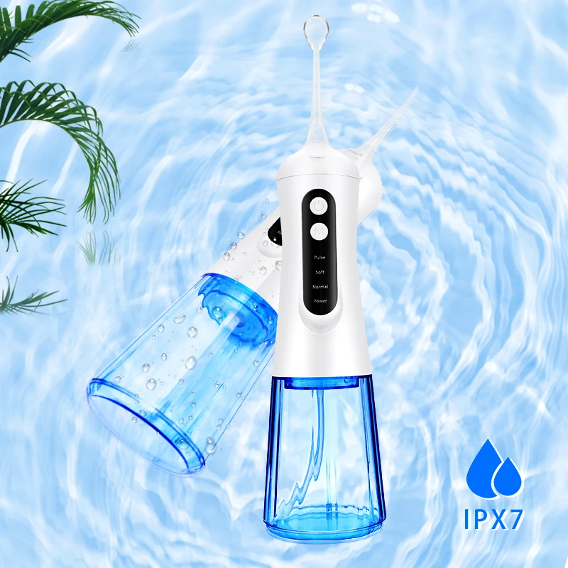 

4 Modes Oral Irrigator USB Rechargeable Water Floss Portable Dental Water Flosser Jet 300ml Irrigator Dental Teeth Cleaner