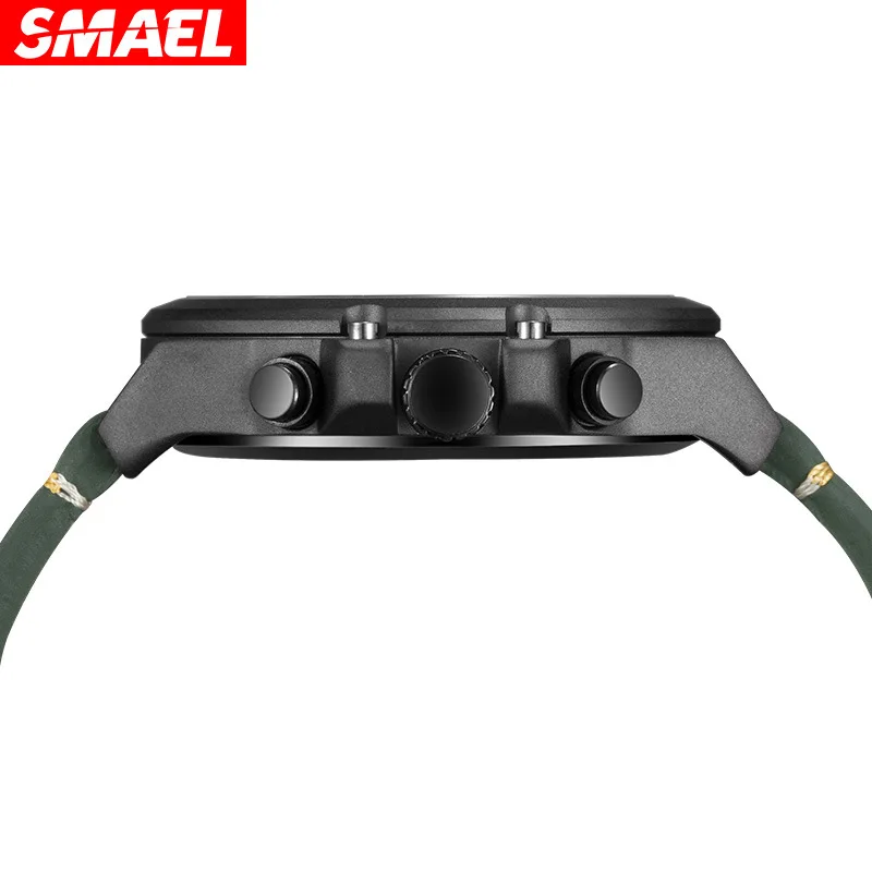 Мужские водонепроницаемые кварцевые часы с хронографом и календарем|Кварцевые