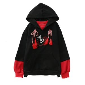 Толстовки Harakuju с вышивкой надписью, зима 2021, толстые флисовые толстовки с длинным рукавом и капюшоном, милый стиль, пуловер, спортивные костюмы