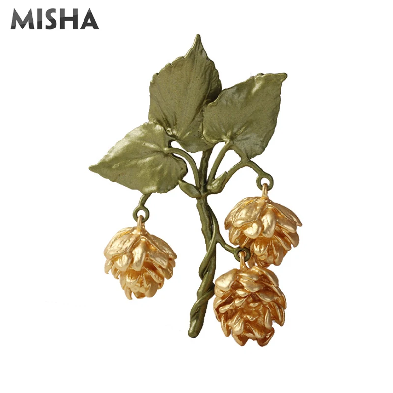 

MISHA, новинка, искусственные булавки для женщин, ручная работа, модный хмель, роскошный подарок, булавка, брошь, окрашенная на меди