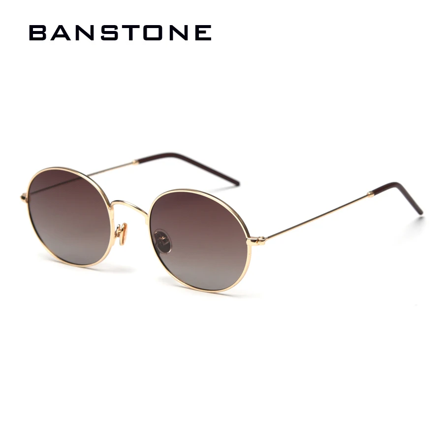 BANSTONE женские маленькие овальные поляризованные солнцезащитные очки мужские
