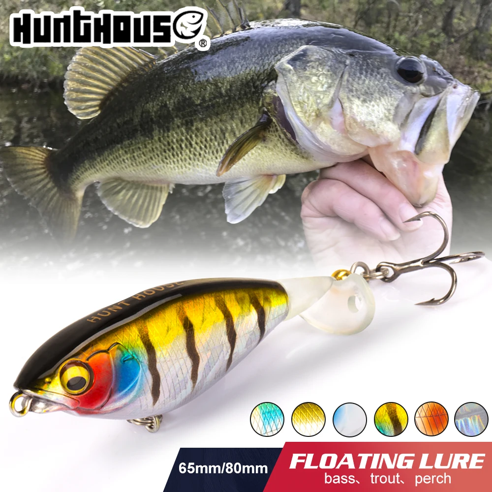 Hunthouse Whopper Popper wobblers 65 мм/5 7 г 80 мм/10 8 плавающая приманка для рыбалки Karashi карандаш