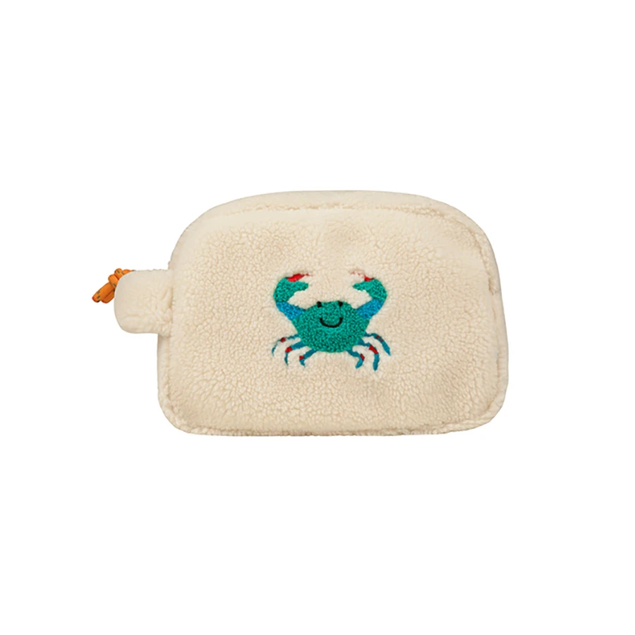 Original creative fleece mini cosmetic bags for girls portable embroidered handbags in 3styles (FUN KIK store) | Багаж и сумки
