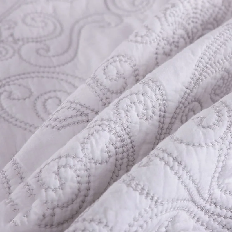 Покрывала для кровати CHAUSUB комплект белого одеяла из 3 предметов Хлопковое одеяло