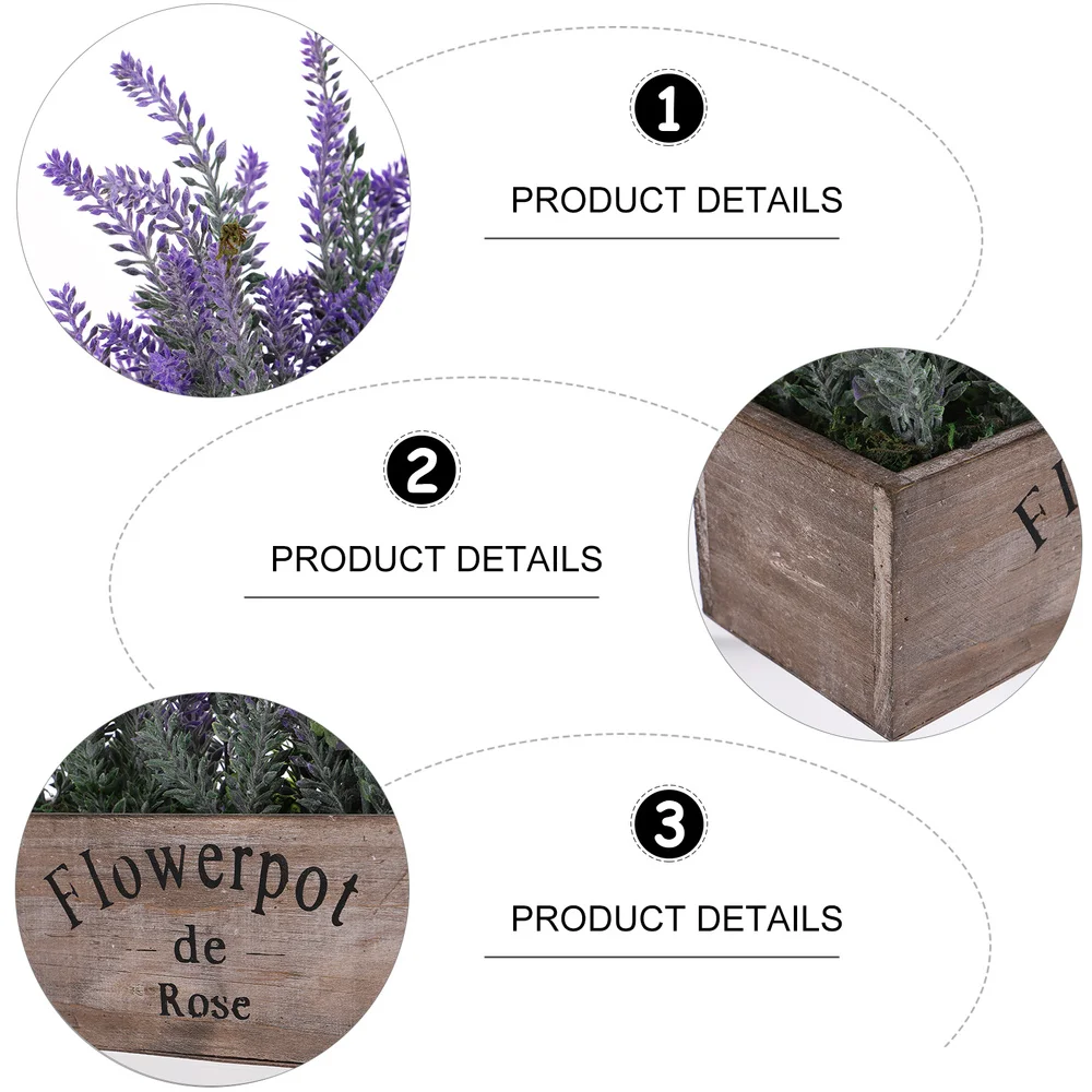 

1PC False Lavender Bonsai Ornament Household Imitated Flower Bonsai Decor