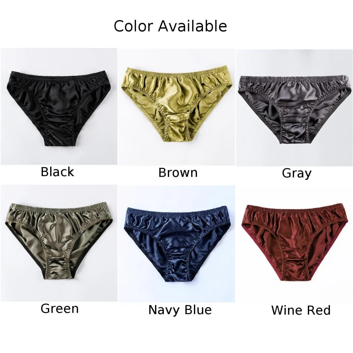 

Men Sexy 100% Silk Briefs Knickers Low Rise T-Back Seamless Breathable Underpants Men's Thong Underwear