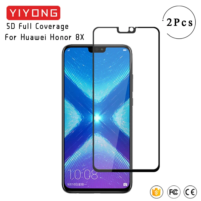 Полное покрытие YIYONG 9D для Huawei Honor 8x Max закаленное стекло Защита экрана 8A 8C 8S Honor8 8 Lite