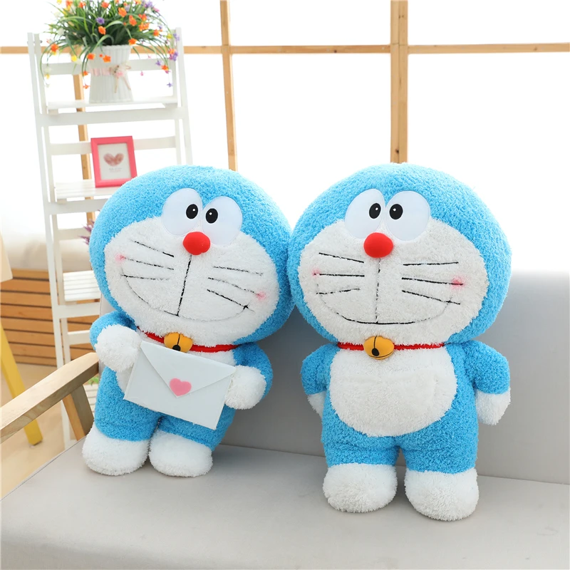 40/60/80 см кавайная стоячая плюшевая игрушка Дораэмон с надписью love аниме длинная