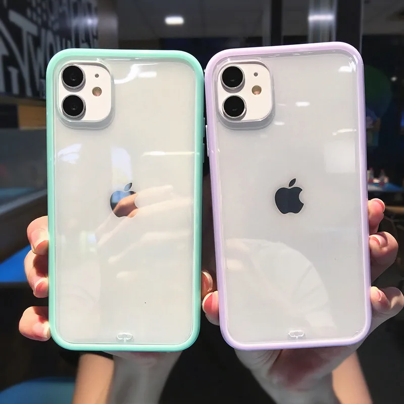 Роскошный прозрачный чехол для телефона Luxury Square для iPhone 11 12 Mini Pro Max XS X XR 7 8 Plus SE 2020, ударопрочный чехол на.