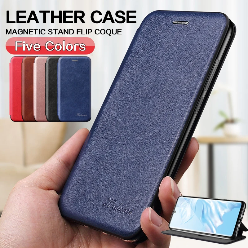 

Leather Flip Case For Huawei P20 Pro P30 Lite P40 Mate 30 20Lite P Smart 2019 Y7P Y6P Nova 6SE 3E 4E 7i Stand Cover Card Slots