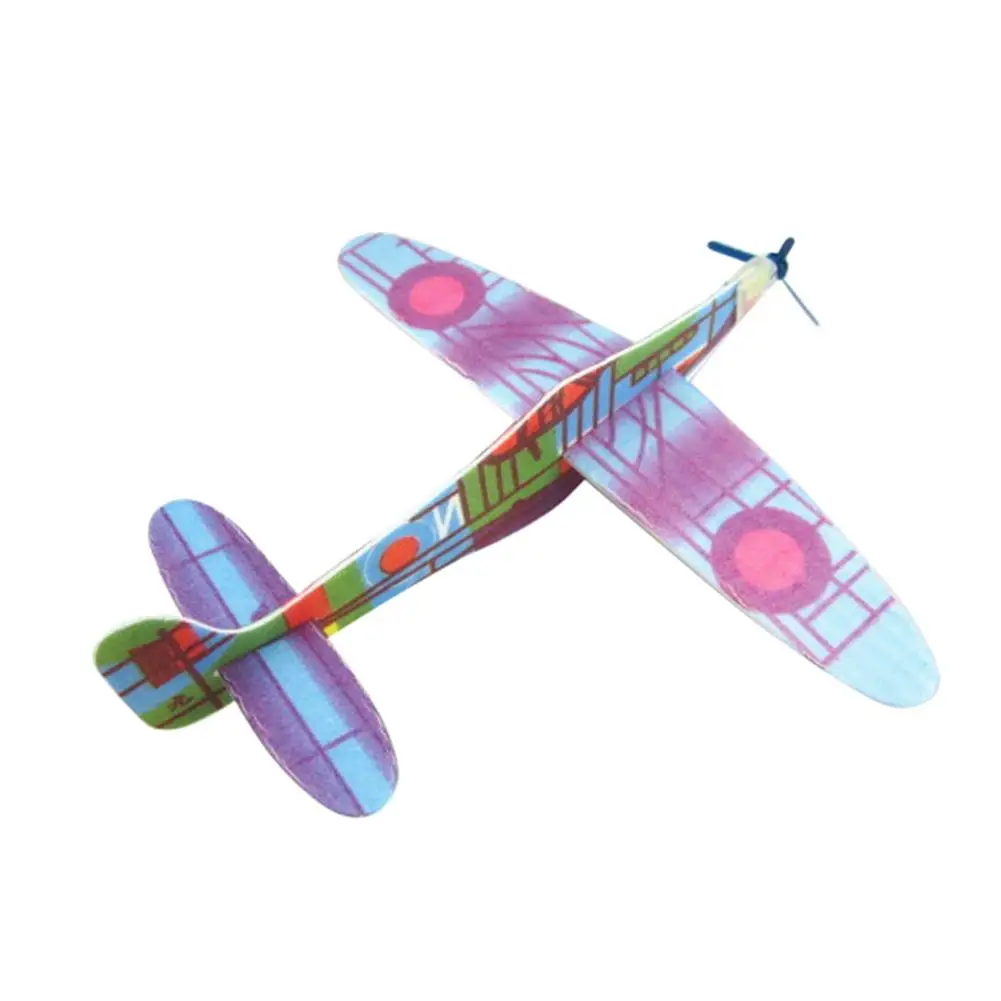 Детский летающий планер DIY ручной бросок игрушечный самолет пластиковый детская