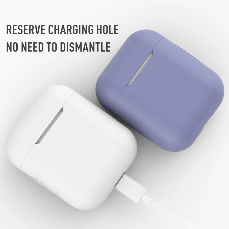Силиконовый чехол для Apple Airpods 2/1 Универсальный мягкий силиконовый s