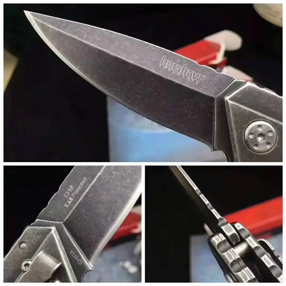 2019 новый складной нож Kershaw 1318 с лезвием из стали 8cr13mov, ручка из высокохромистой стали, для активного отдыха на свежем воздухе тактический карманный нож EDC инструмент.
