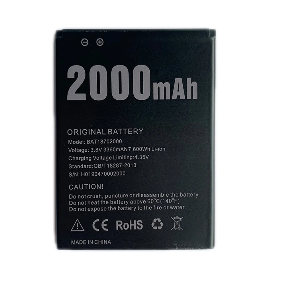 

2pcs/lot 2000mAh X50 Battery Replacement BAT18702000 For DOOGEE X 50