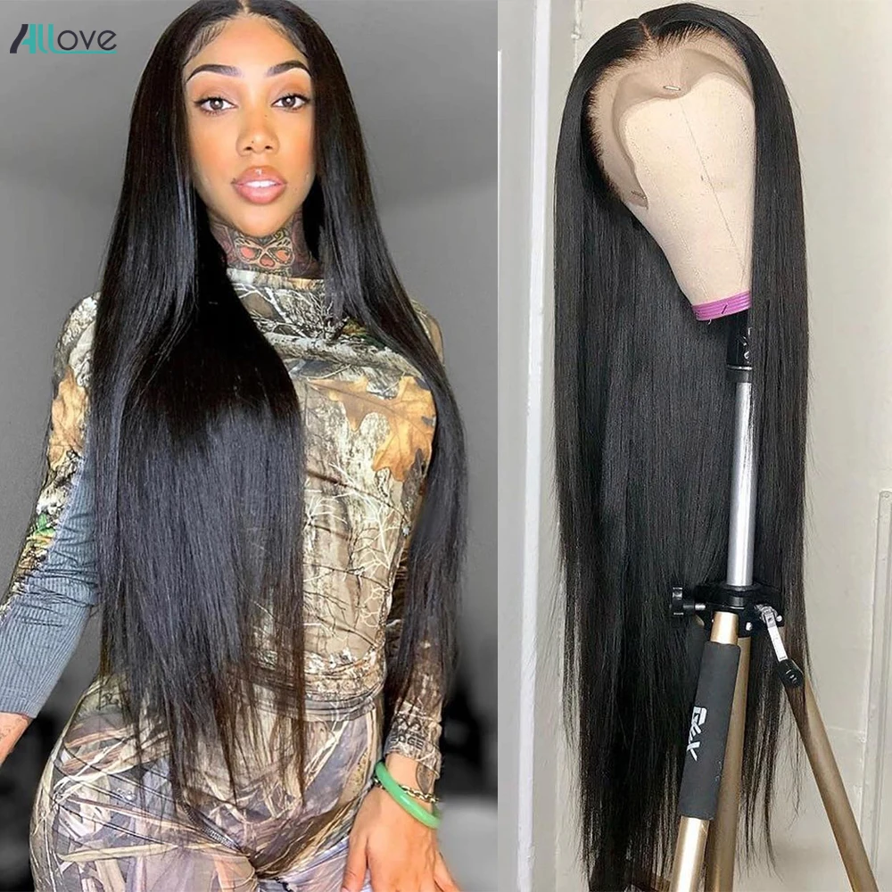 

Allove 30 Inch Lace Front Wig 13X6 Lace Front Human Hair Wigs Bone Straight Lace Front Wigs 4X4 5X5 Transparent Lace Closure Wig