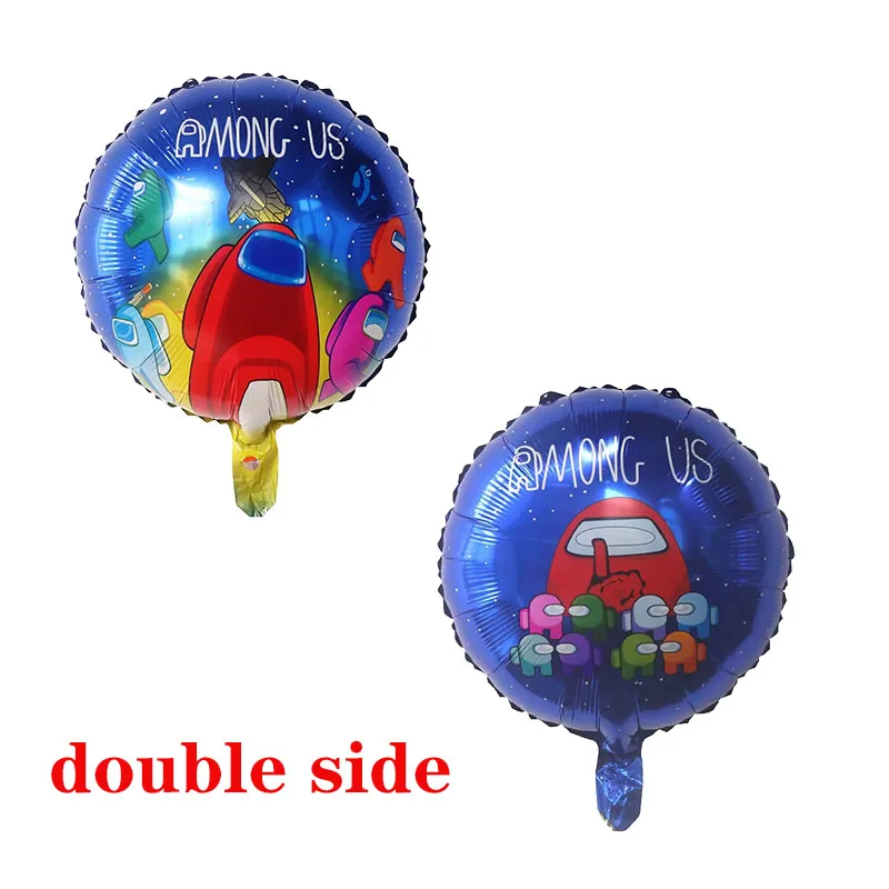 

50pcs 18inch Among Us Foil Balloons Inflatable Cartoon Helium Globos Happy Birthday Party Game Theme Party Decorations Kids Toys