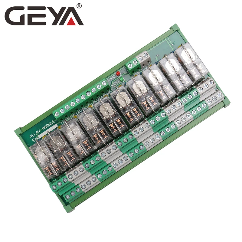 GEYA 2NG2R DPDT реле 10 каналов Omron Реле модуль 2NO 2NC плагин 12V 24V | Обустройство дома