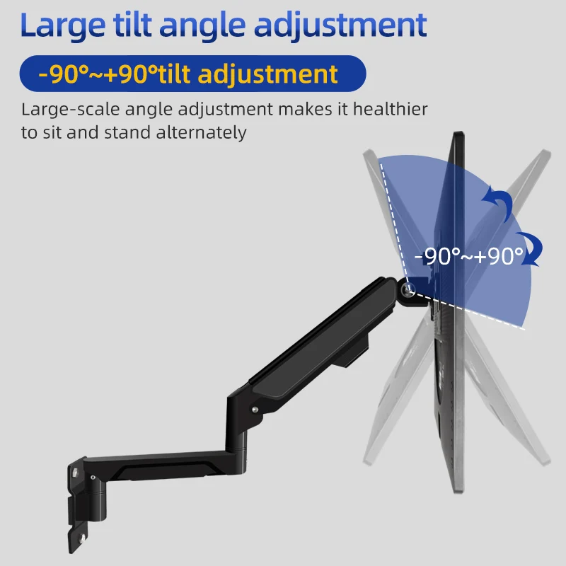 

10"-32" W3B Aluminum Alloy 360 Degree Monitor Holder Gas Spring Arm LED LCD TV Wall Mount Stand