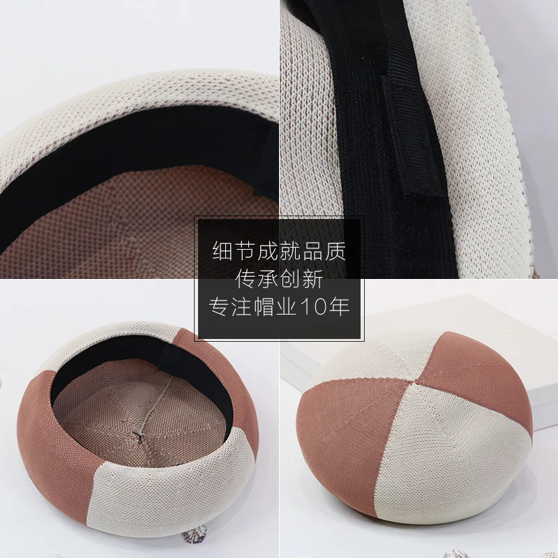 VISROVER 5 Colorways Summer Best Matched Beret Female Soft Spring Hat Solid Color Best Matched Women Boina Gift Wholesales