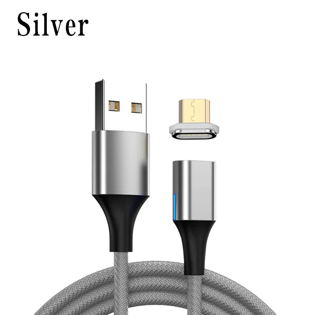 1 м Магнитный кабель Micro USB Type C для iPhone 7 8 Samsung Redmi Быстрая зарядка зарядный шнур