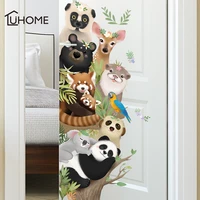 lovely panda giraffe koala animal cartoon wall stickers for living room kids room stickers diy wallpaper pvc self adhesive
