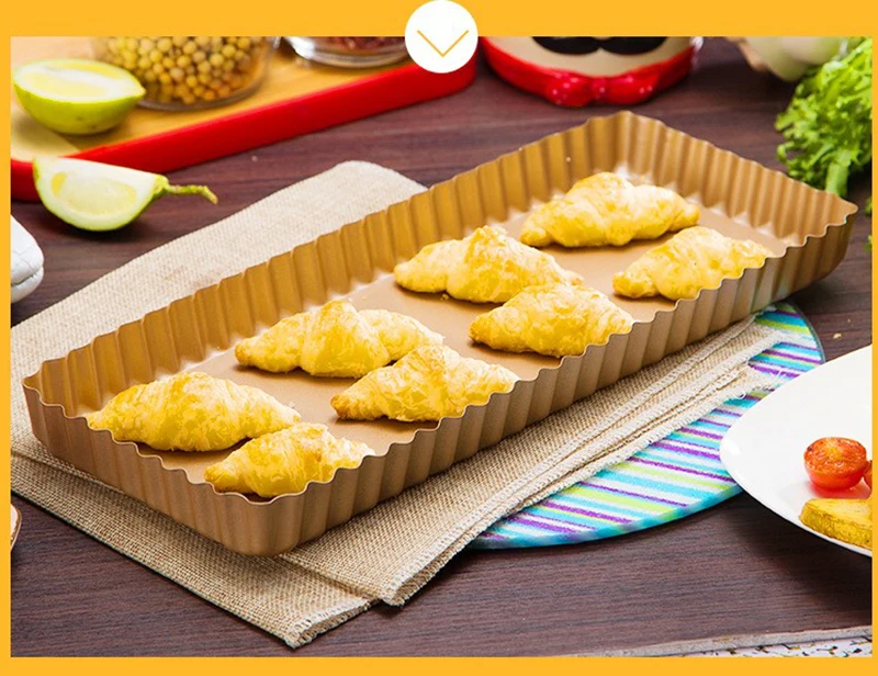 14 дюймовый лоток для выпечки прямоугольник рифленая антипригарная форма